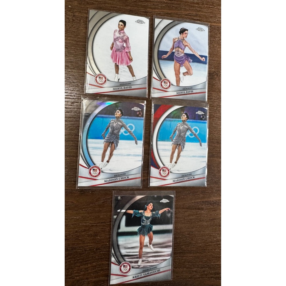 26 Topps Chrome US Olympic Figure Skating Lot Kristi Yamaguchi M‎ Davis Chock